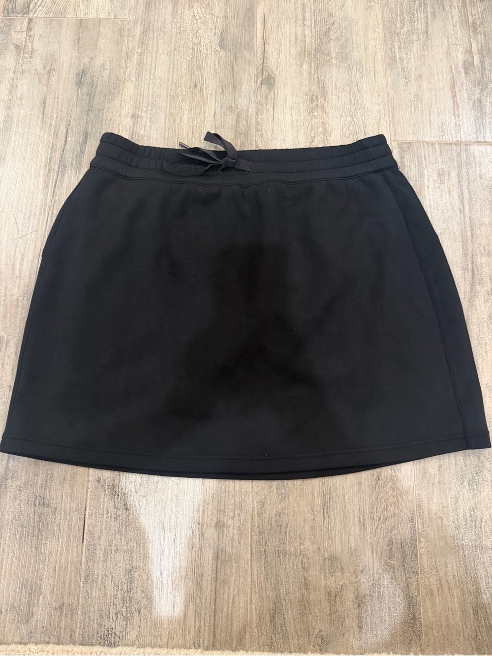 Women's Black Drawstring Mini Skirt